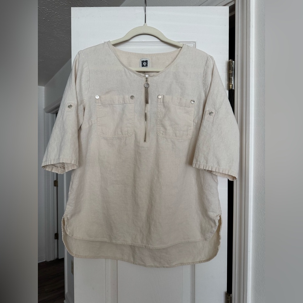 Anne Klein Women’s Linen Top